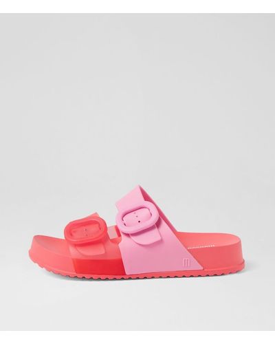 Melissa Cosy Slide My Red Pink Pvc Red Pink Sandals
