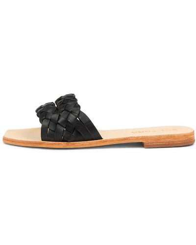 Sol Sana Jodie Slide Ss Leather Sandals - Black