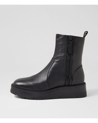 MOLLINI Tiah Mo Leather Boots - Black