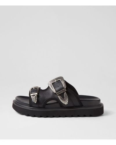 Skin Tores Sn Leather Sandals - Black