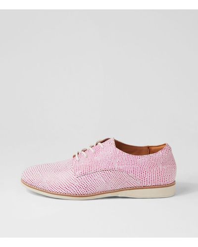 Rollie Derby Print X Orchid White Snake Leather Orchid White Snake Shoes - Pink