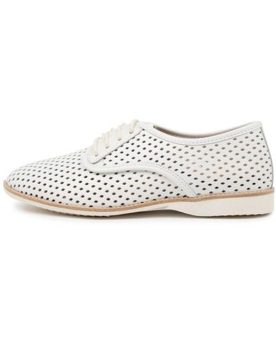 Rollie Derby Punch Leather Shoes - White