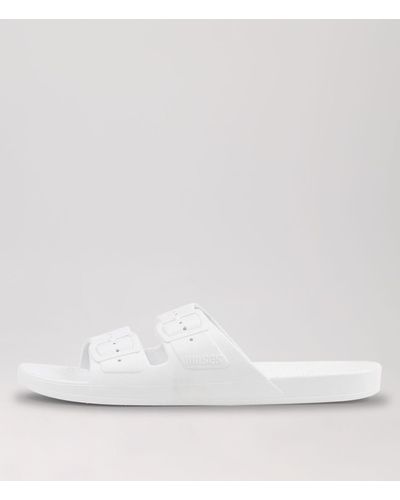 FREEDOM MOSES Slides W Fm Smooth Sandals - White