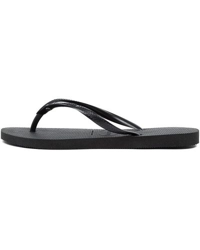Havaianas Slim Crystal Hv Rubber Sandals - Black