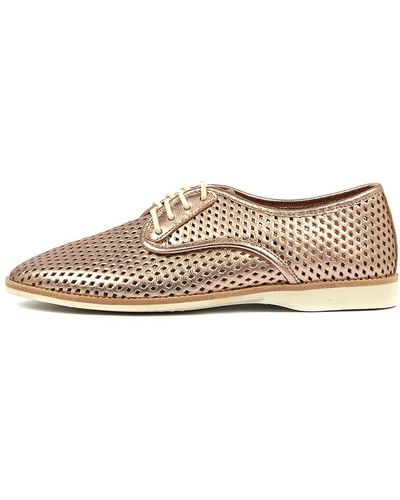 Rollie Derby Punch X Leather Shoes - Metallic