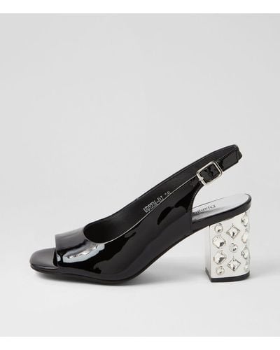 DJANGO & JULIETTE Udeem Dj Patent Leather Sandals - Black