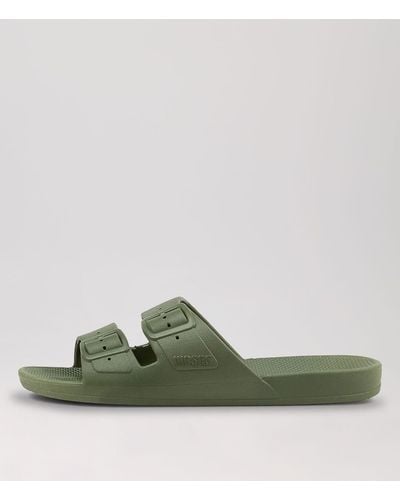 FREEDOM MOSES Slides M Fm Smooth Sandals - Green