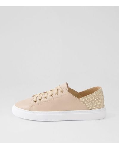 MOLLINI Oskin Mo Nude Rose Gold Leather Jewels Nude Rose Gold Trainers - Natural