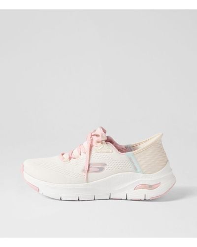 Skechers 149568 Arch Fit Fresh Flare Sk Off White Pink Smooth Off White Pink Trainers - Natural