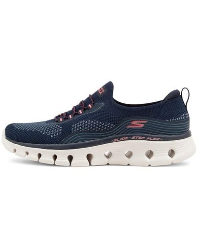 Skechers 124808 Go Walk Glide Sf Ss Sk Navy Coral Mesh Navy Coral Trainers - Blue