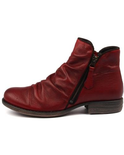 Eos Willet W Leather Boots - Red