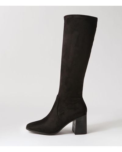 Verali Linden Ve Microsuede Boots - Black
