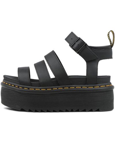 Dr. Martens Blaire Quad Hydro Dm Leather Sandals - Black