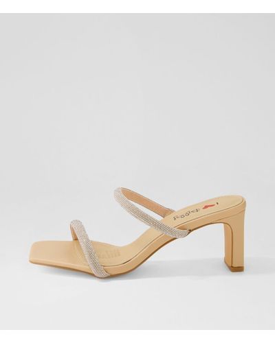 I LOVE BILLY Biskol Il Silver Nude Smooth Silver Nude Sandals - Natural