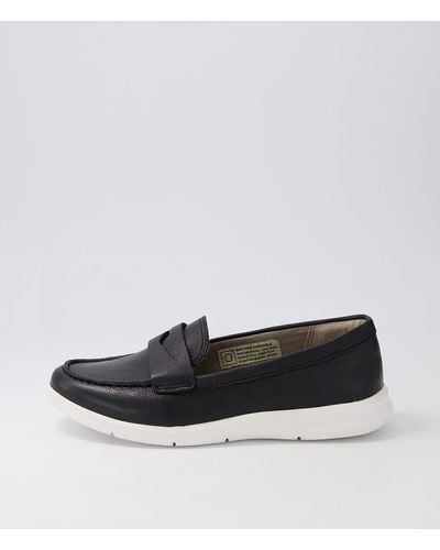 Rockport Ayva Washable Penny Ro Leather Shoes - Black