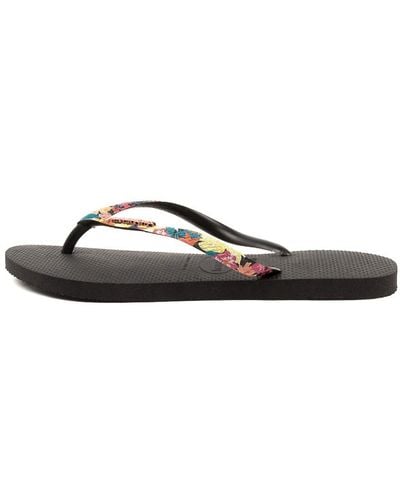 Havaianas Slim Customised Hv Rubber Sandals - Black