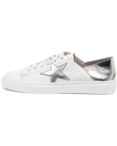 MOLLINI Oholiday Mo White Silver Foil Leather White Silver Foil Trainers