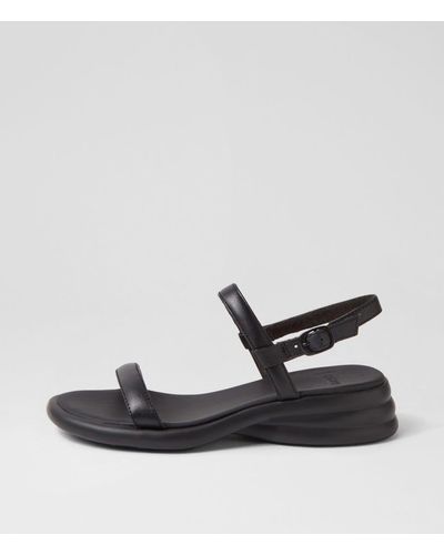 Camper K201496 Spiro Cm Black Black Sole Leather Black Black Sole Sandals