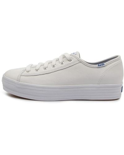 Keds Triple Kick Leather Trainers - White