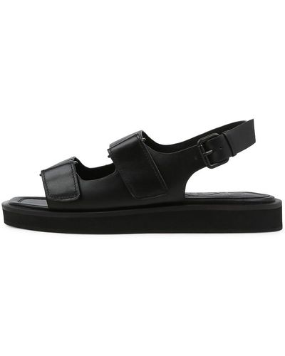 Skin Bora Sn Leather Sandals - Black