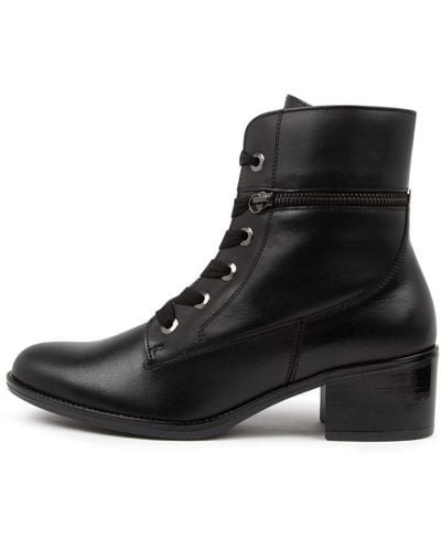 Gabor Billie Ga Leather Boots - Black