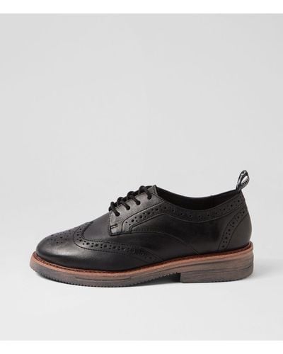 Rollie Brogue Rise Rl Leather Shoes - Black