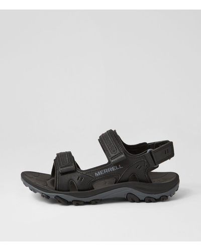 Merrell Huntington Sport Convert Me Smooth Sandals - Black