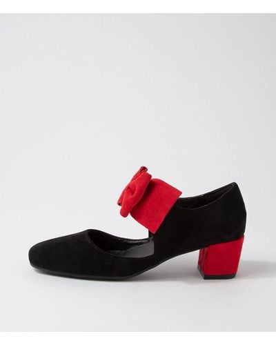 I LOVE BILLY Halim Il Black Red Microsuede Black Red Shoes