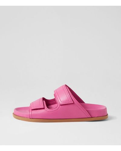 Sol Sana Shine Footbed Ss Leather Sandals - Pink