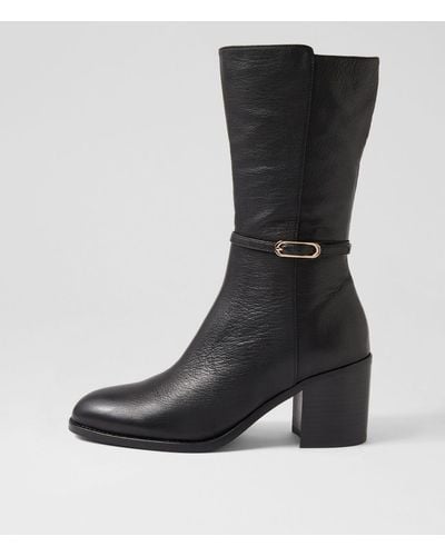 MOLLINI Cheree Mo Black Black Heel Leather Black Black Heel Boots
