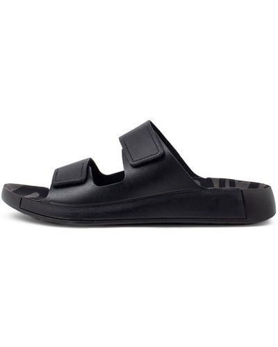 Ecco Cozmo M Ek Leather Sandals - Black