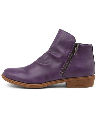 I LOVE BILLY Rosie Il Smooth Boots - Purple