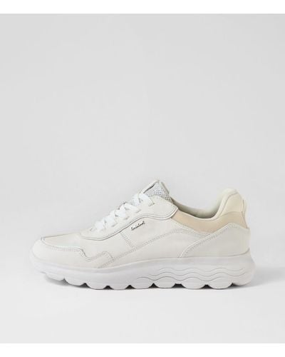 Geox D Spherica D Ge Leather Trainers - White