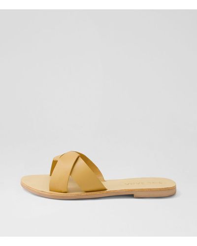 Sol Sana Sterling Slide Ss Leather Sandals - Natural
