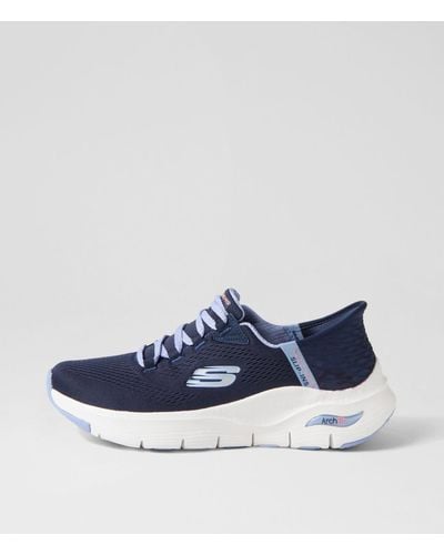 Skechers 149568 Arch Fit Fresh Flare Sk Navy Multi Smooth Navy Multi Trainers - Blue