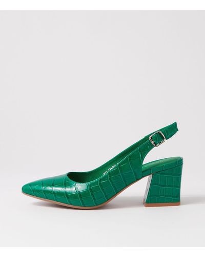 DJANGO & JULIETTE Malia Dj Croc Leather Shoes - Green