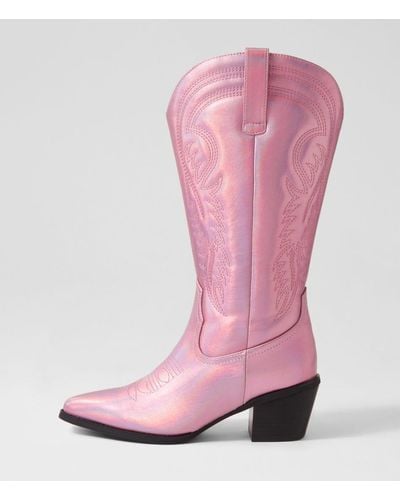 I LOVE BILLY Yodel Il Smooth Boots - Pink