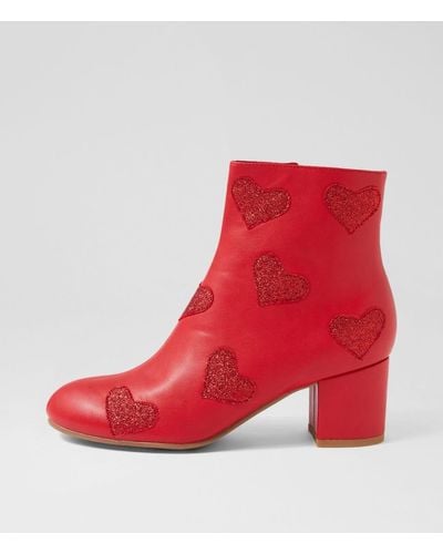 I LOVE BILLY Kiss Il Red Red Smooth Glitter Red Red Boots