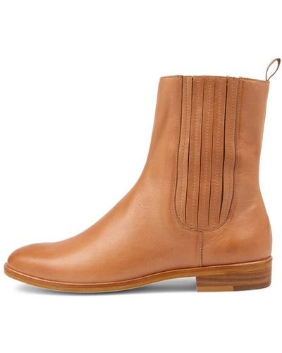 MOLLINI Wafer Mo Leather Boots - Natural