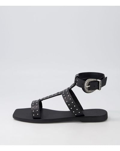 Sol Sana Roma Sandal Ss Leather Sandals - Black