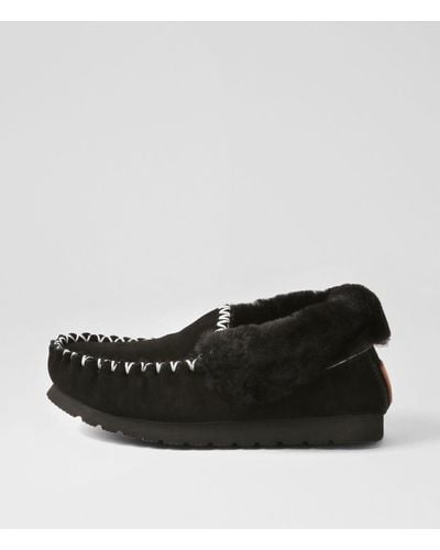 Hush Puppies shaggy M Hp Suede Shoes - Black