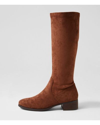 I LOVE BILLY Tenner Il Stretch Microsuede Boots - Brown