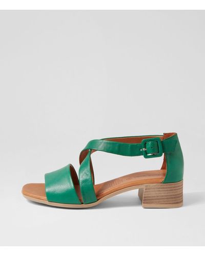 Diana Ferrari Tweet Df Leather Sandals - Green