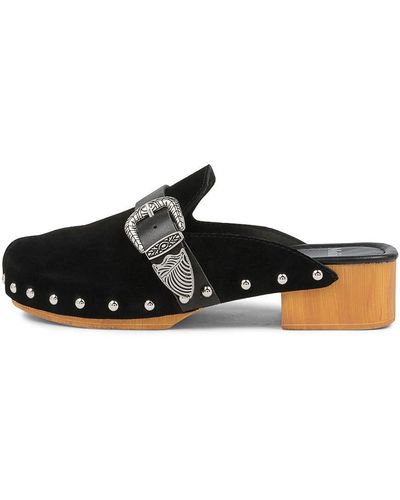 MOLLINI Hinter Mo Suede Leather Sandals - Black