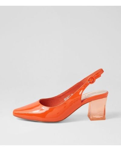 DJANGO & JULIETTE Hinnis Patent Leather Shoes - Orange