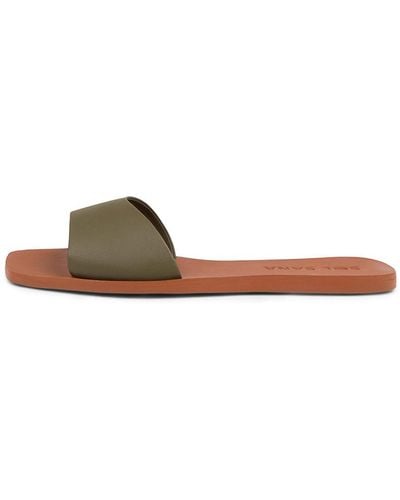 Sol Sana Simone Slide Ss Leather Sandals - Brown