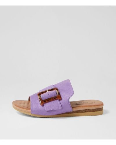 LAGUNA QUAYS Kivari Lq Microsuede Sandals - Purple