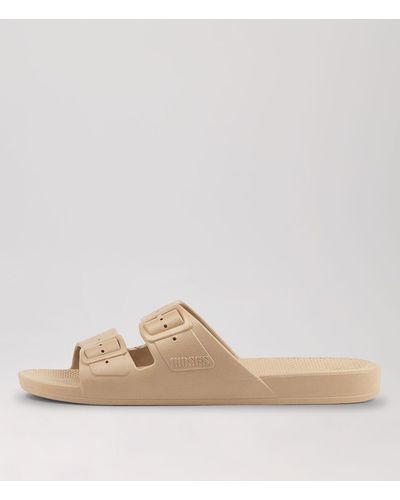 FREEDOM MOSES Slides M Fm Smooth Sandals - Natural