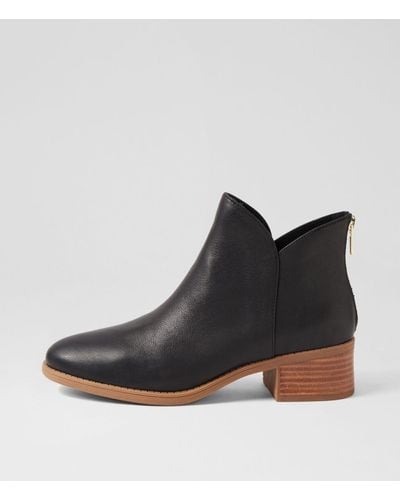 Diana Ferrari Tane Df Black Natural Heel Leather Black Natural Heel Boots