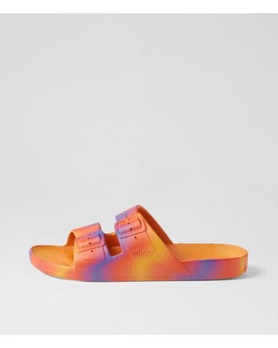 FREEDOM MOSES Slides W Fm Smooth Sandals - Orange